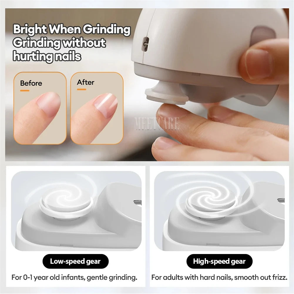 2in 1 Auto Wireless Nail Clippers for Adult Child Electric Nail Grinder Trimmer Finger Toe Manicure Cutter Tool