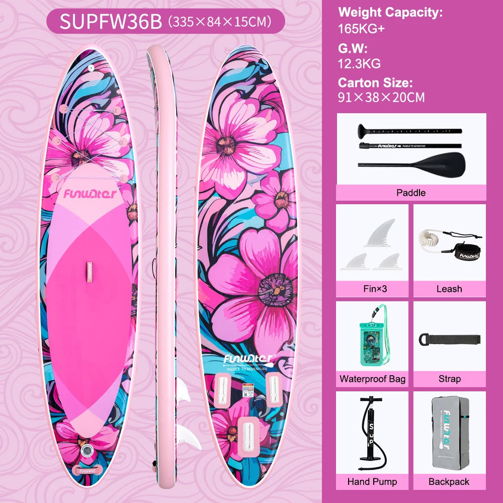 Feath-R-Lite 11'6" / 11' Inflatable Stand up Paddle Board SUP Surfboard with Accessories Lightweight Portable Paddle Board for Surfing