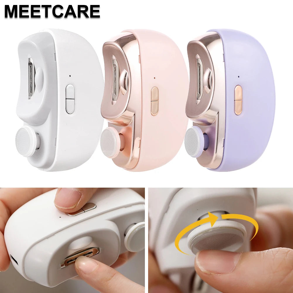 2in 1 Auto Wireless Nail Clippers for Adult Child Electric Nail Grinder Trimmer Finger Toe Manicure Cutter Tool