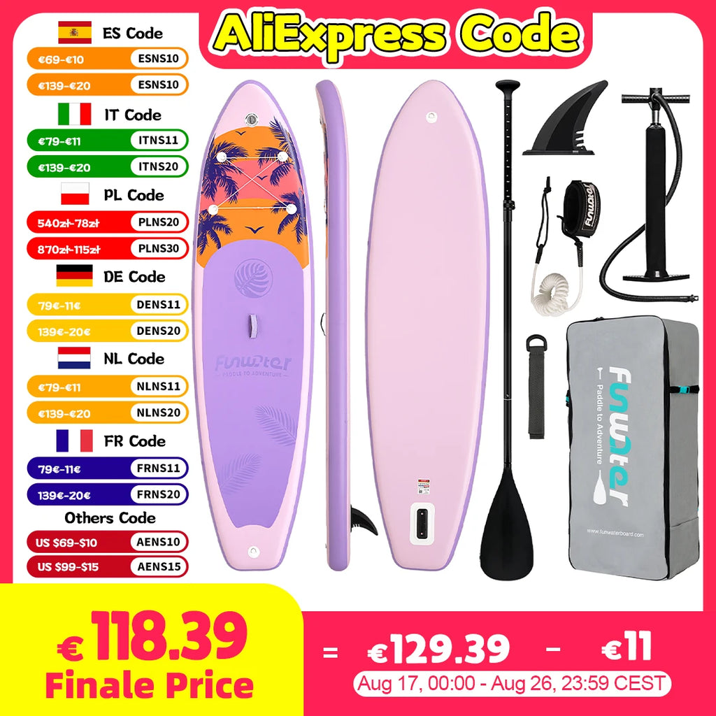 Feath-R-Lite 11'6" / 11' Inflatable Stand up Paddle Board SUP Surfboard with Accessories Lightweight Portable Paddle Board for Surfing