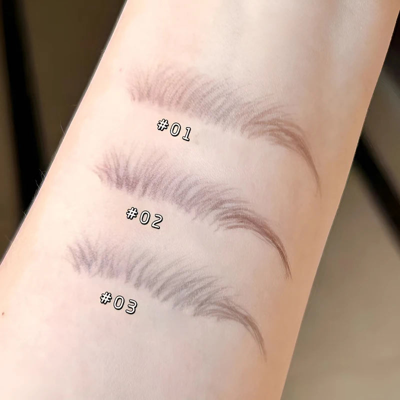 2-Point Liquid Eyebrow Pencil Waterproof Sweat-proof Outline Wild Eyebrow Easy To Wear Microblade Brow&Eyeliner Pen Cosmetics