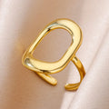 316L Stainless Steel Rings for Women Gold Color Never Fade Luxury Classic rings wedding couple rings Jewelry Free Shipping