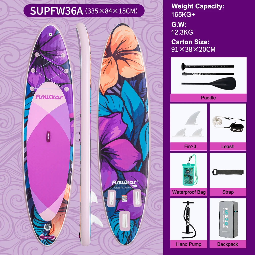 Feath-R-Lite 11'6" / 11' Inflatable Stand up Paddle Board SUP Surfboard with Accessories Lightweight Portable Paddle Board for Surfing