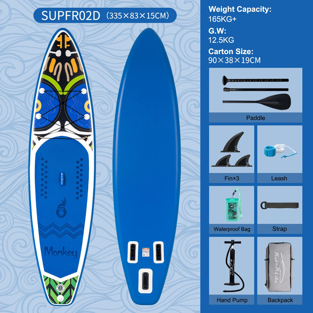 Feath-R-Lite 11'6" / 11' Inflatable Stand up Paddle Board SUP Surfboard with Accessories Lightweight Portable Paddle Board for Surfing
